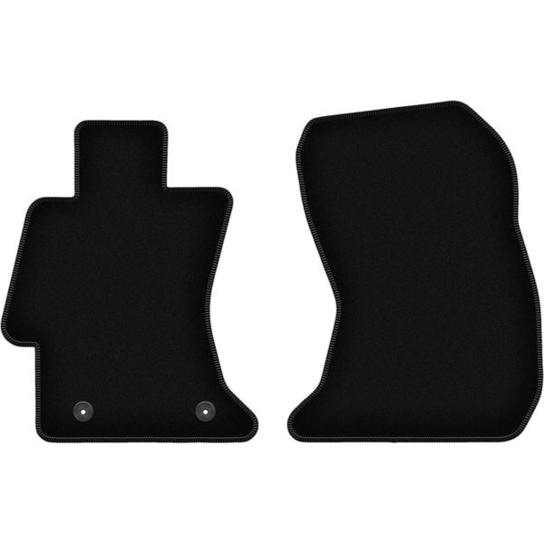 Wielganizator Tappetini Anteriori In Velluto Per Subaru Impreza Iv (2011-2016, Hatchback, Berlina) Neri, Set 2 Pz, Con Fissaggi-image