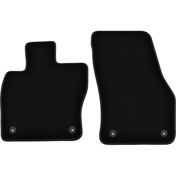 Wielganizator Tappetini Anteriori In Velluto Per Volkswagen T-Roc (2017-, Crossover) Neri, Set 2 Pz, Con Fissaggi-image