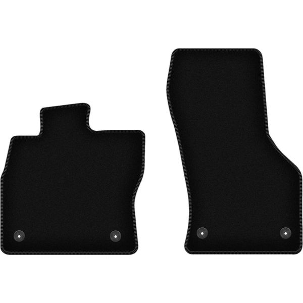 Wielganizator Tappetini Anteriori In Velluto Per Volkswagen Tiguan Ii (2015-, Crossover) Neri, Set 2 Pz, Con Fissaggi-image