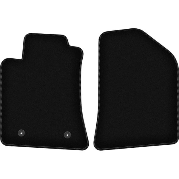 Wielganizator Tappetini Anteriori In Velluto Per Toyota Avensis Ii T25 (2003-2009, Station Wagon, Liftback, Berlina) Neri, Set 2 Pz, Con Fissaggi-image