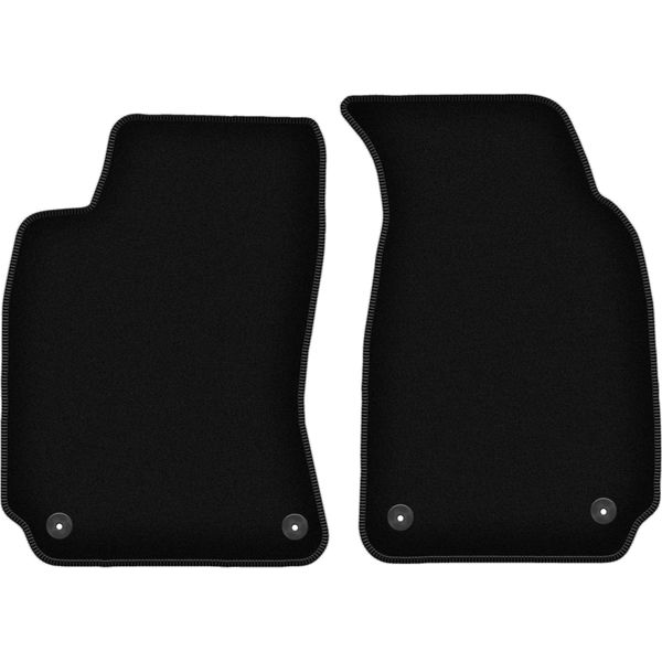 Wielganizator Tappetini Anteriori In Velluto Per Volkswagen Passat B5 Fl (2000-2005, Berlina, Station Wagon, Variant) Neri, Set 2 Pz, Con Fissaggi-image