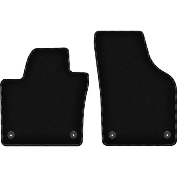 Wielganizator Tappetini Anteriori In Velluto Per Volkswagen Sharan Ii (2010-, Minivan) Neri, Set 2 Pz, Con Fissaggi-image