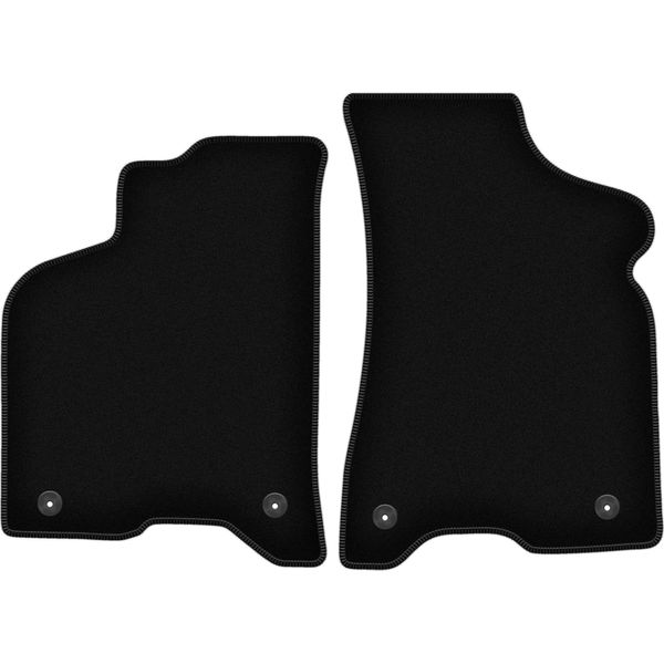 Wielganizator Tappetini Anteriori In Velluto Per Volkswagen Lupo (1997-2005, Hatchback) Neri, Set 2 Pz, Con Fissaggi-image