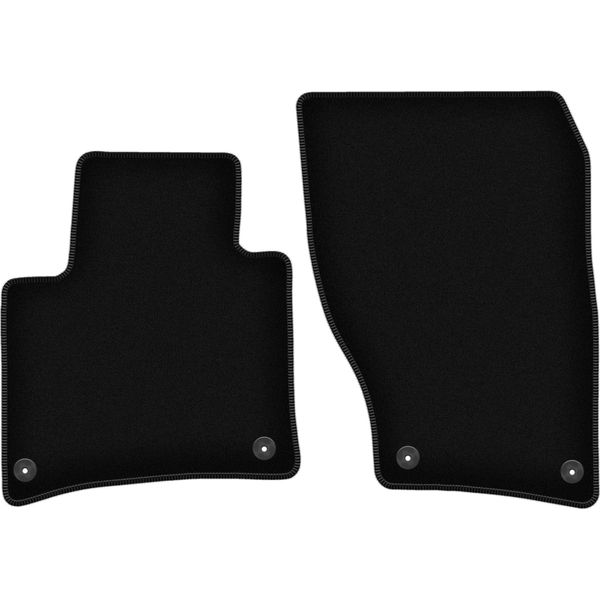Wielganizator Tappetini Anteriori In Velluto Per Volkswagen Touareg Ii (2010-, Suv) Neri, Set 2 Pz, Con Fissaggi-image