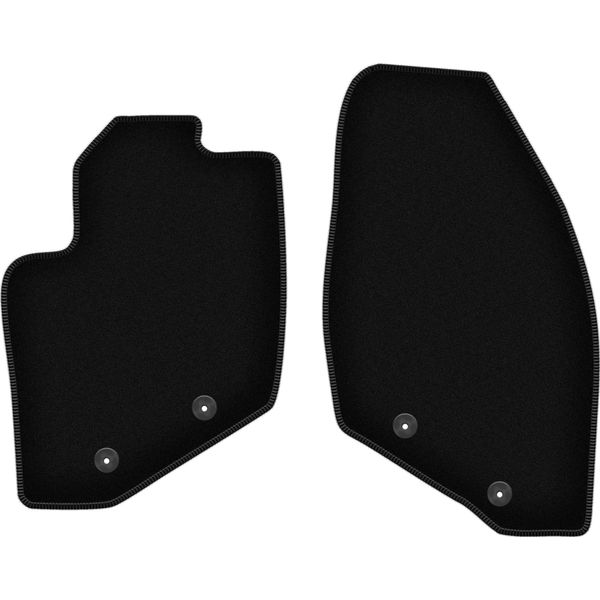 Wielganizator Tappetini Anteriori In Velluto Per Volvo XC70 Ii (2000-2007, Station Wagon) Neri, Set 2 Pz, Con Fissaggi-image