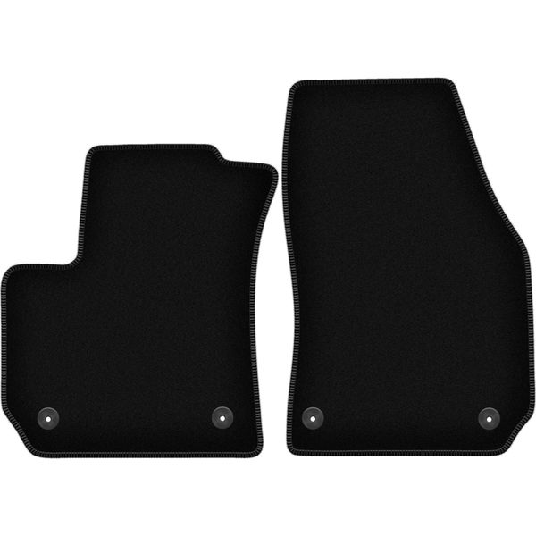 Wielganizator Tappetini Anteriori In Velluto Per Opel Zafira B (2005-2014, Minivan) Neri, Set 2 Pz, Con Fissaggi-image