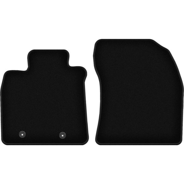 Wielganizator Tappetini Anteriori In Velluto Per Toyota Avensis Iii T27 (2009-2018, Station Wagon, Liftback, Berlina) Neri, Set 2 Pz, Con Fissaggi-image