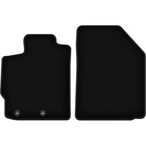 Wielganizator Tappetini Anteriori In Velluto Per Toyota Yaris Ii (2005-2011, Hatchback) Neri, Set 2 Pz, Con Fissaggi-image