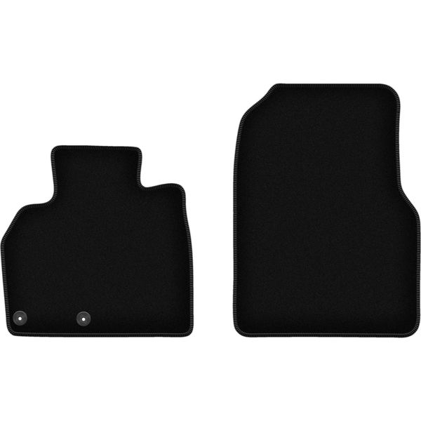Wielganizator Tappetini Anteriori In Velluto Per Renault Grand Espace Iv (2002-2014, Minivan) Neri, Set 2 Pz, Con Fissaggi-image