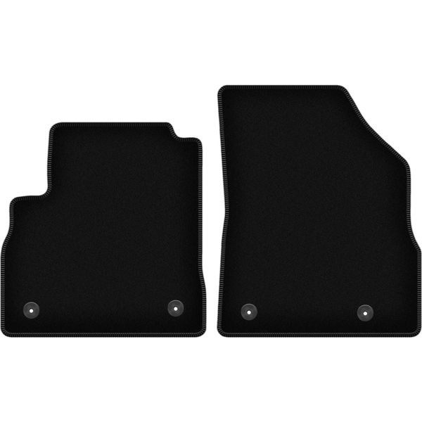 Wielganizator Tappetini Anteriori In Velluto Per Opel Astra K (2015-, Berlina, Hatchback, Station Wagon) Neri, Set 2 Pz, Con Fissaggi-image