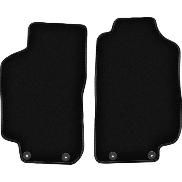 Wielganizator Tappetini Anteriori In Velluto Per Saab 9-5 I Y3SE (1997-2005, Berlina, Station Wagon) Neri, Set 2 Pz, Con Fissaggi-image