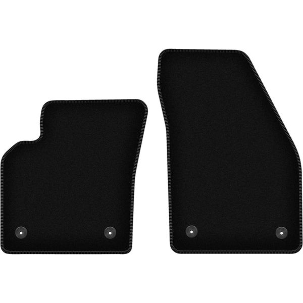 Wielganizator Tappetini Anteriori In Velluto Per Volvo C30 (2006-2012, Hatchback) Neri, Set 2 Pz, Con Fissaggi-image