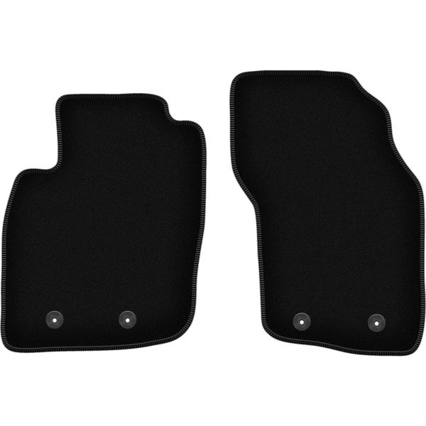Wielganizator Tappetini Anteriori In Velluto Per Volvo S40 I (1995-2004, Berlina) Neri, Set 2 Pz, Con Fissaggi-image