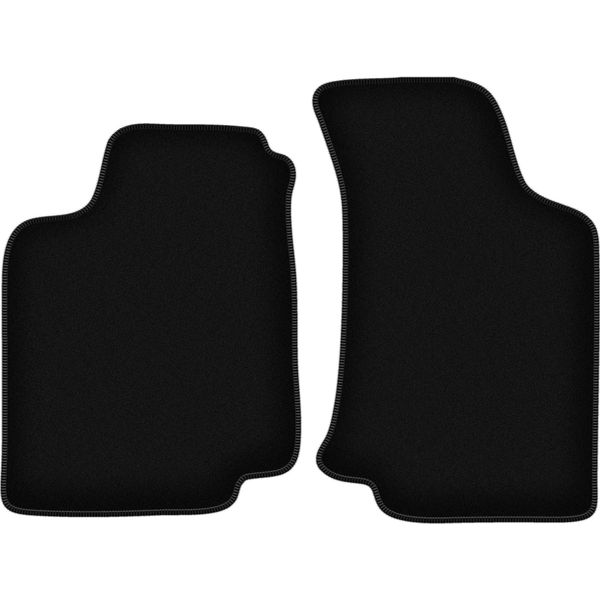 Wielganizator Tappetini Anteriori In Velluto Per Volkswagen Golf Iii (1993-2002, Cabrio, Hatchback, Station Wagon) Neri, Set 2 Pz, Con Fissaggi-image