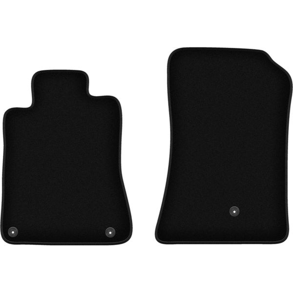 Wielganizator Tappetini Anteriori In Velluto Per Mercedes Sl R129 (1998-2002, Roadster) Neri, Set 2 Pz, Con Fissaggi-image