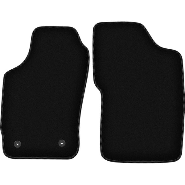 Wielganizator Tappetini Anteriori In Velluto Per Peugeot 205 (1983-1998, Hatchback) Neri, Set 2 Pz, Con Fissaggi-image