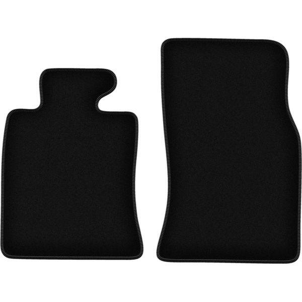 Wielganizator Tappetini Anteriori In Velluto Per Mini Cooper Ii R57 (2006-2013, Cabriolet) Neri, Set 2 Pz, Con Fissaggi-image