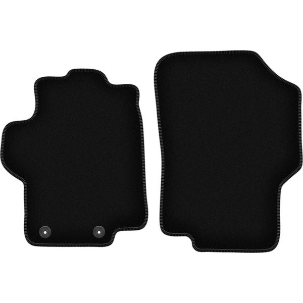 Wielganizator Tappetini Anteriori In Velluto Per Peugeot 1007 (2004-2009, Minivan) Neri, Set 2 Pz, Con Fissaggi-image