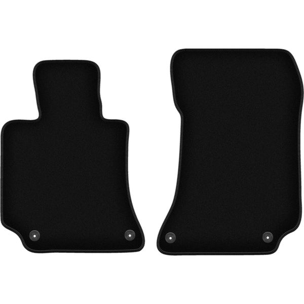 Wielganizator Tappetini Anteriori In Velluto Per Mercedes Cls W218 (2009-2016, Coupé) Neri, Set 2 Pz, Con Fissaggi-image