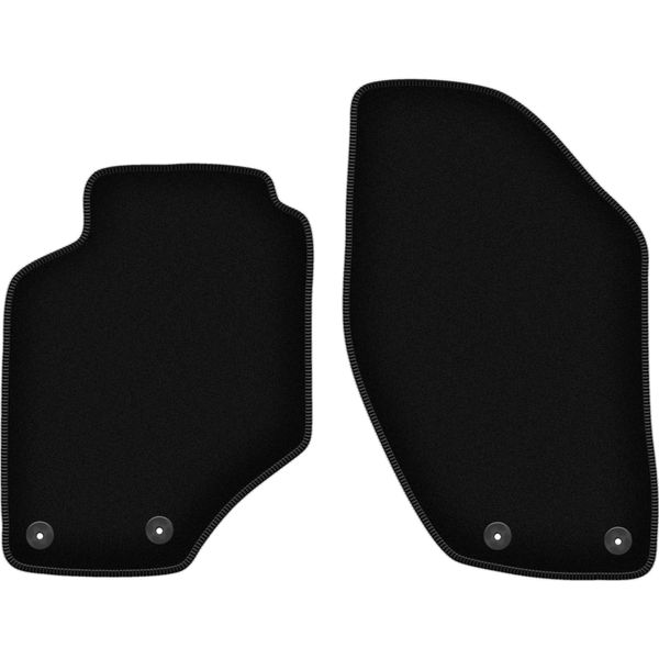 Wielganizator Tappetini Anteriori In Velluto Per Volvo S70 I (1996-2000, Berlina) Neri, Set 2 Pz, Con Fissaggi-image