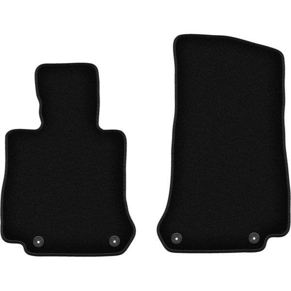Wielganizator Tappetini Anteriori In Velluto Per Mercedes Glc X253 (2015-, Suv) Neri, Set 2 Pz, Con Fissaggi-image