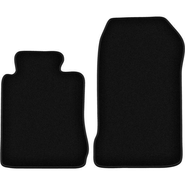 Wielganizator Tappetini Anteriori In Velluto Per Mercedes E W210 (1995-2003, Berlina, Station Wagon) Neri, Set 2 Pz, Con Fissaggi-image