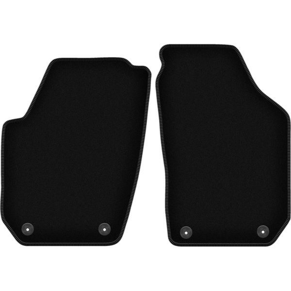Wielganizator Tappetini Anteriori In Velluto Per Skoda Roomster (2006-2015, Furgoncino) Neri, Set 2 Pz, Con Fissaggi-image