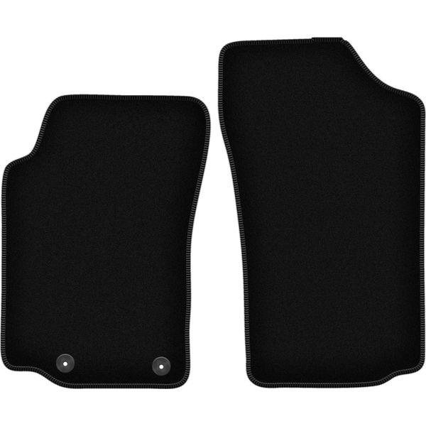 Wielganizator Tappetini Anteriori In Velluto Per Peugeot 306 (1993-2001, Cabriolet) Neri, Set 2 Pz, Con Fissaggi-image