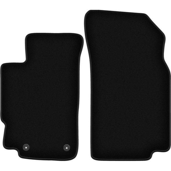 Wielganizator Tappetini Anteriori In Velluto Per Peugeot 406 (1995-2004, Coupé) Neri, Set 2 Pz, Con Fissaggi-image