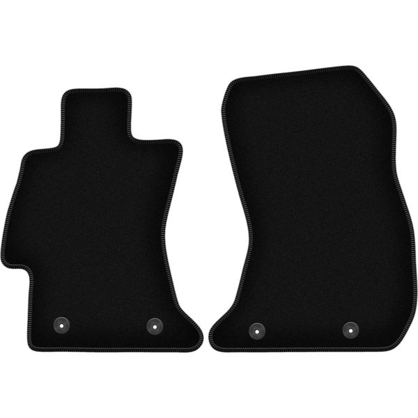 Wielganizator Tappetini Anteriori In Velluto Per Subaru Impreza V (2016-, Hatchback, Station Wagon) Neri, Set 2 Pz, Con Fissaggi-image