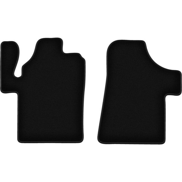 Wielganizator Tappetini Anteriori In Velluto Per Mercedes Vito Ii W639 (2003-2014, Furgone) Neri, Set 2 Pz, Con Fissaggi-image