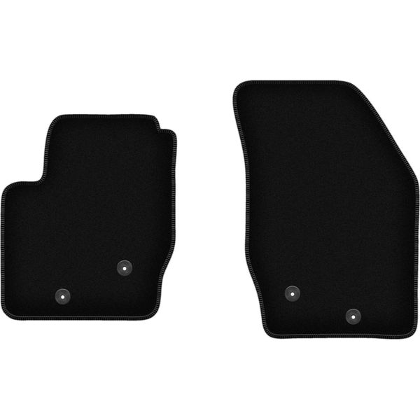 Wielganizator Tappetini Anteriori In Velluto Per Volvo XC90 I (2002-2014, Suv 7 Posti) Neri, Set 2 Pz, Con Fissaggi-image