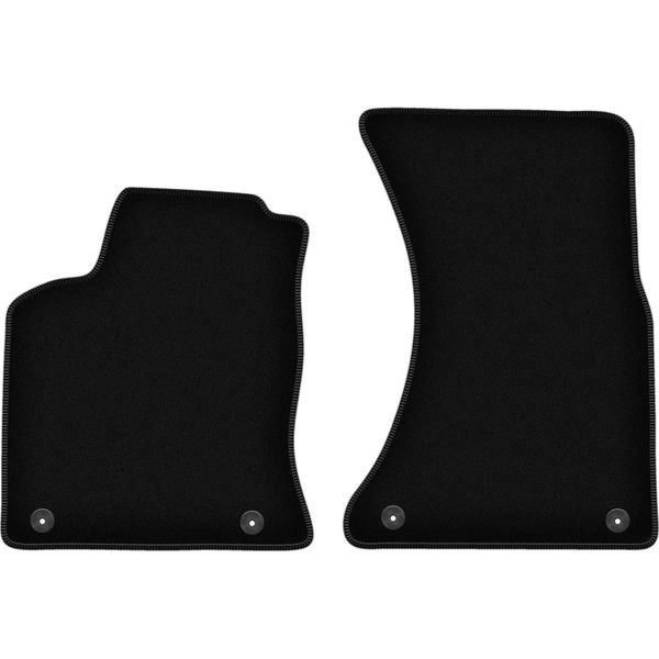 Wielganizator Tappetini Anteriori In Velluto Per Porsche Macan (2013-, Suv) Neri, Set 2 Pz, Con Fissaggi-image