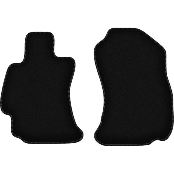 Wielganizator Tappetini Anteriori In Velluto Per Subaru Forester Iv (2013-, Suv) Neri, Set 2 Pz, Con Fissaggi-image