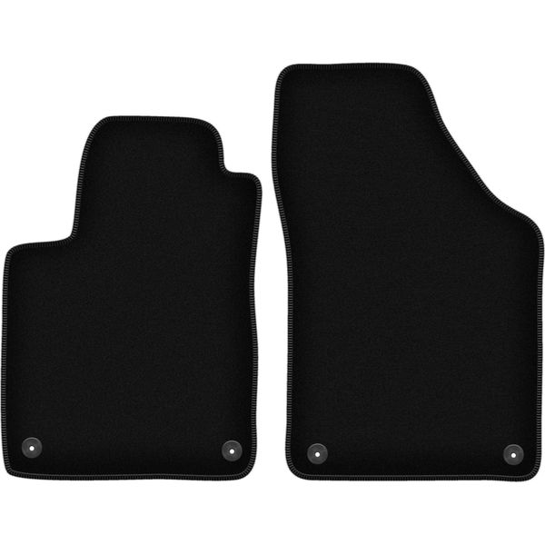 Wielganizator Tappetini Anteriori In Velluto Per Peugeot Rcz (2010-2015, Coupé) Neri, Set 2 Pz, Con Fissaggi-image