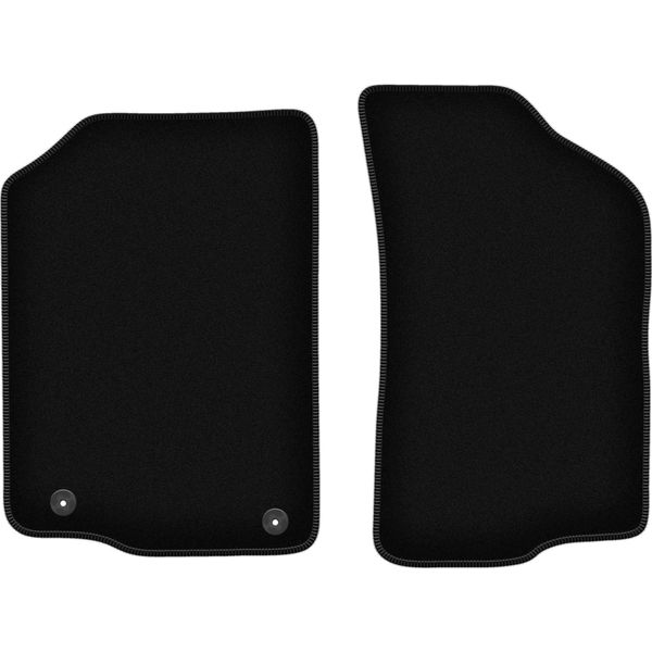 Wielganizator Tappetini Anteriori In Velluto Per Volkswagen Scirocco Ii (1981-1992, Coupé) Neri, Set 2 Pz, Con Fissaggi-image