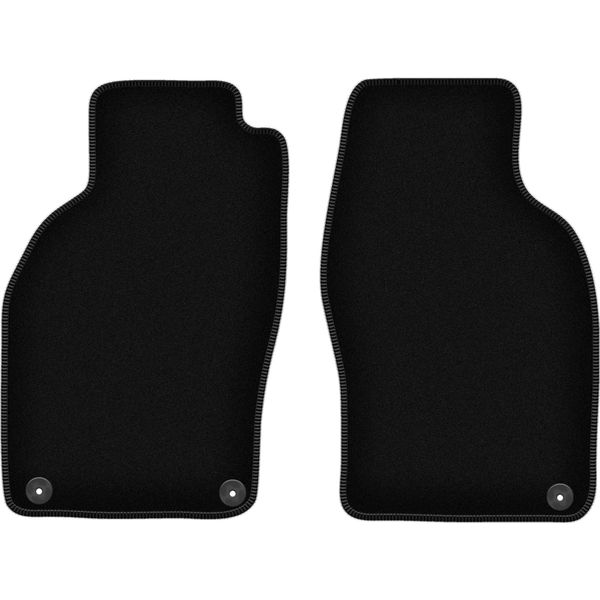 Wielganizator Tappetini Anteriori In Velluto Per Saab 9-3 I (1998-2003, Cabriolet) Neri, Set 2 Pz, Con Fissaggi-image