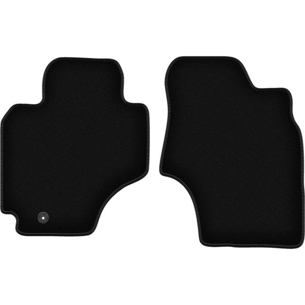 Wielganizator Tappetini Anteriori In Velluto Per Toyota RAV4 Ii (2000-2003, 3 Porte Prima Del Restyling) Neri, Set 2 Pz, Con Fissaggi-image
