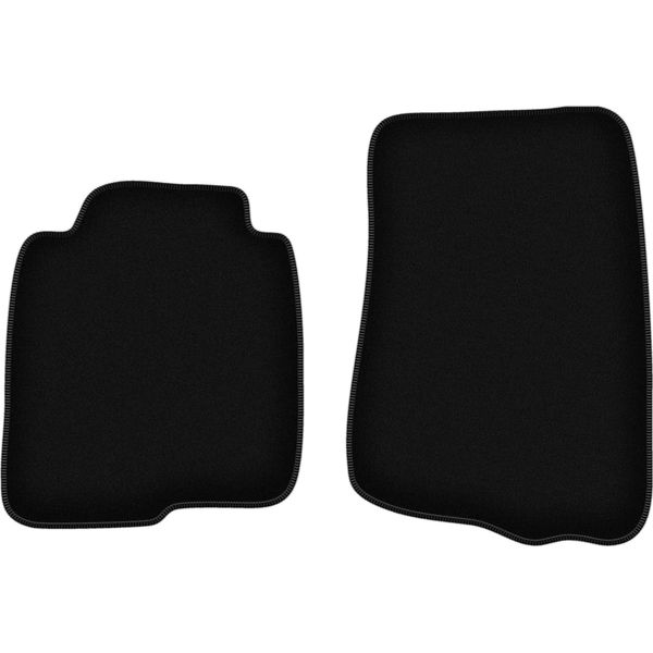 Wielganizator Tappetini Anteriori In Velluto Per Volvo 240 / 260 (1974-1993, Station Wagon, Berlina) Neri, Set 2 Pz, Con Fissaggi-image