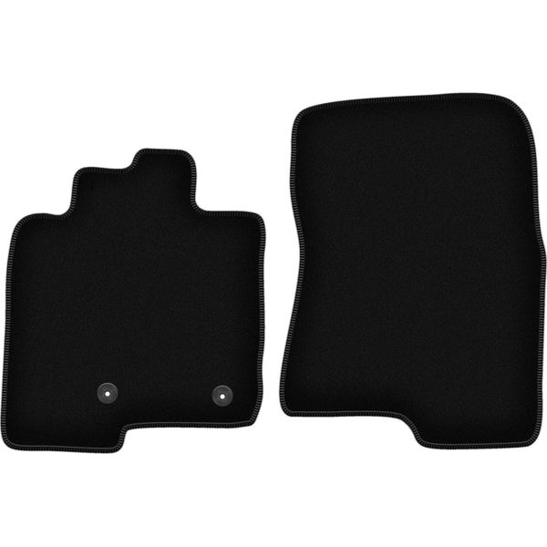 Wielganizator Tappetini Anteriori In Velluto Per Mitsubishi Pajero Iv (2006-2018, Lunga) Neri, Set 2 Pz, Con Fissaggi-image