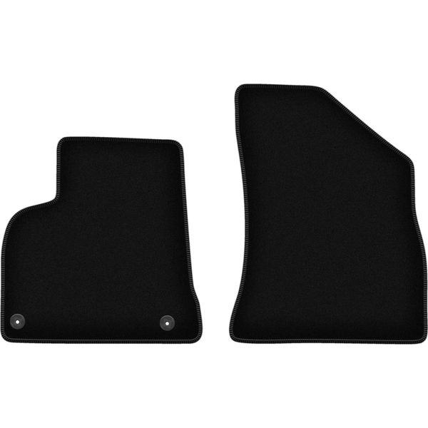 Wielganizator Tappetini Anteriori In Velluto Per Peugeot 5008 I (2009-2017, 7 Persone) Neri, Set 2 Pz, Con Fissaggi-image