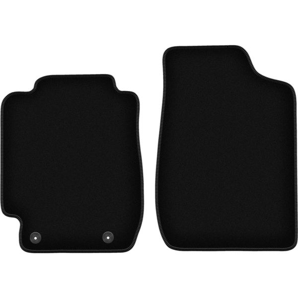 Wielganizator Tappetini Anteriori In Velluto Per Toyota Corolla E10 (1992-1997, Hatchback, Station Wagon, Berlina) Neri, Set 2 Pz, Con Fissaggi-image