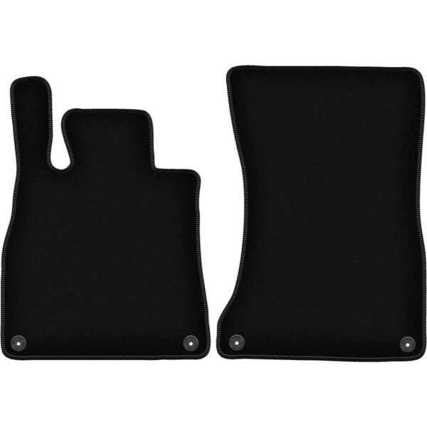 Wielganizator Tappetini Anteriori In Velluto Per Mercedes S W222 (2013-2020, Berlina) Neri, Set 2 Pz, Con Fissaggi-image