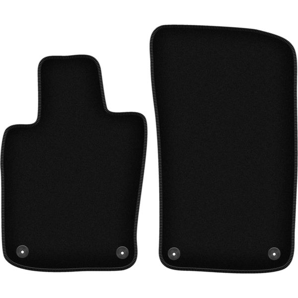 Wielganizator Tappetini Anteriori In Velluto Per Porsche Panamera (2009-2016, Fastback) Neri, Set 2 Pz, Con Fissaggi-image