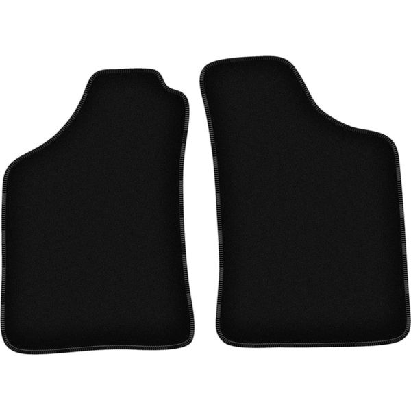 Wielganizator Tappetini Anteriori In Velluto Per Mitsubishi L200 Triton (2001-2006, Pickup) Neri, Set 2 Pz, Con Fissaggi-image