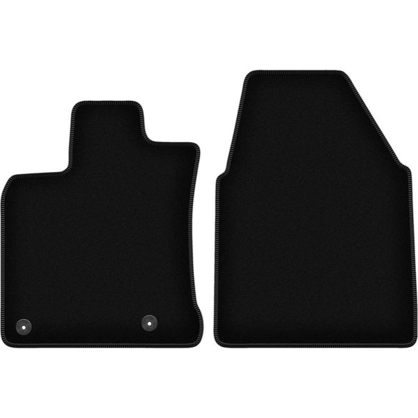 Wielganizator Tappetini Anteriori In Velluto Per Nissan Qashqai +2 (2007-2013, Crossover) Neri, Set 2 Pz, Con Fissaggi-image