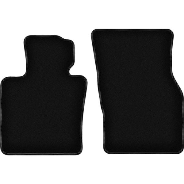 Wielganizator Tappetini Anteriori In Velluto Per Mini Cooper F55 (2014-, 5 Porte) Neri, Set 2 Pz, Con Fissaggi-image
