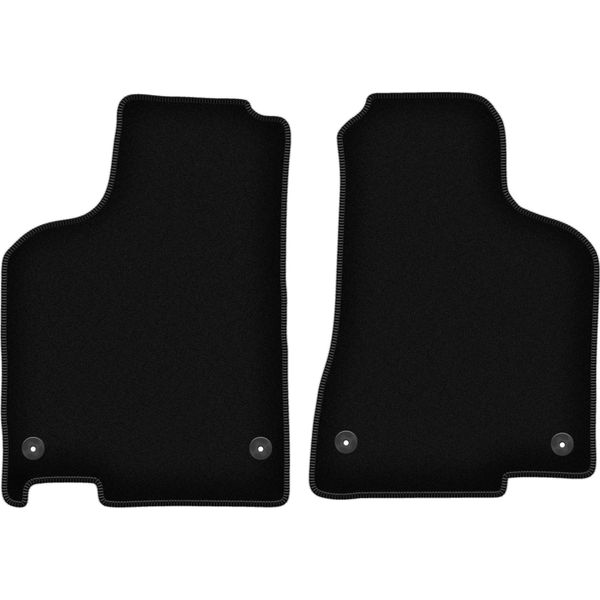 Wielganizator Tappetini Anteriori In Velluto Per Volkswagen Lupo 3L (1997-2005, Hatchback) Neri, Set 2 Pz, Con Fissaggi-image