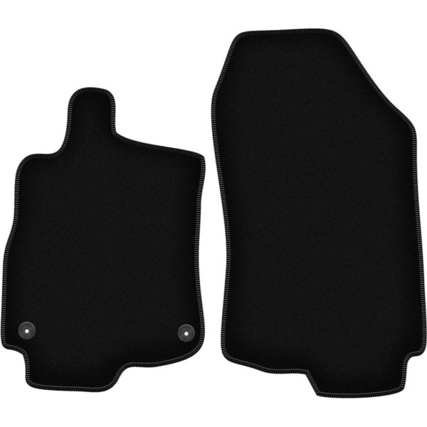 Wielganizator Tappetini Anteriori In Velluto Per Renault Megane Iii (2008-2015, Cabriolet) Neri, Set 2 Pz, Con Fissaggi-image