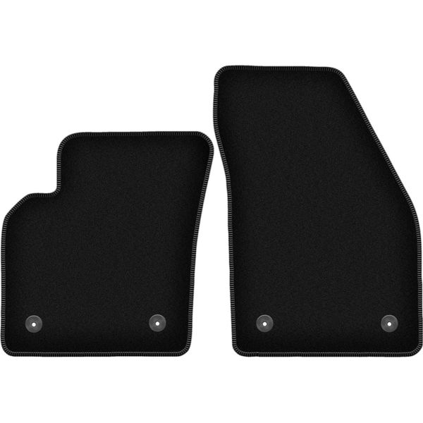 Wielganizator Tappetini Anteriori In Velluto Per Volvo C70 Ii (2005-2013, Coupé) Neri, Set 2 Pz, Con Fissaggi-image